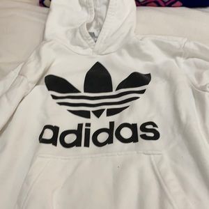 White Adidas hoodie
